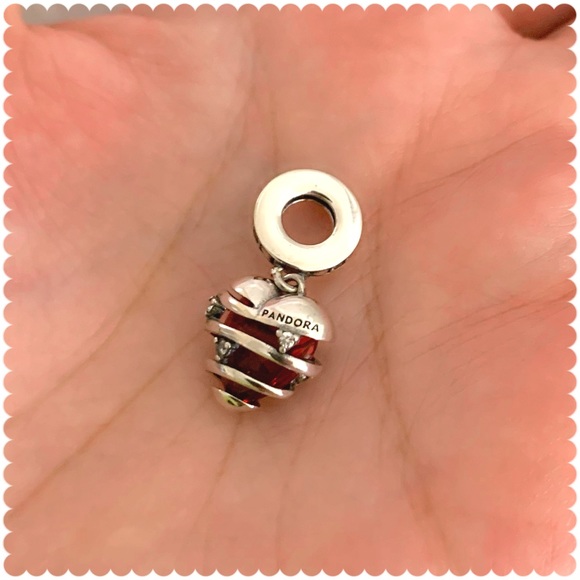 PANDORA Reveal Your Love Heart Spiral Dangle Charm w/box - Picture 10 of 11